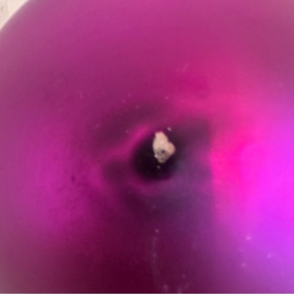 VTG DEPARTMENT 56 MERCURY FUCHSIA PINK GLASS 150MM BALL ORNAMENT W/BOX Large - Picture 3 of 15